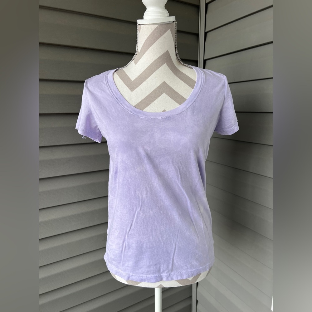 Monrow Purple Fitted Short Sleeve T-Shirt Sz S